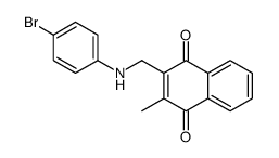 2-[(4-bromoanilino)methyl]-3-methylnaphthalene-1,4-dione结构式