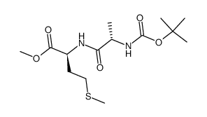 (S)-2-((S)-2-tert-Butoxycarbonylamino-propionylamino)-4-methylsulfanyl-butyric acid methyl ester结构式