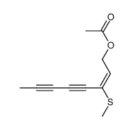 (E)-1-acetoxy-3-methylsulfanyl-oct-2-ene-4,6-diyne结构式