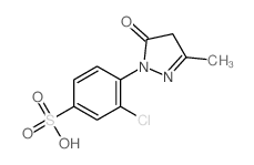 3-chloro-4-(3-methyl-5-oxo-4H-pyrazol-1-yl)benzenesulfonic acid结构式