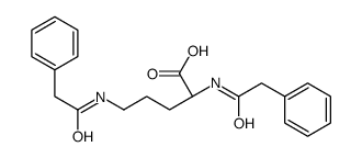 (2S)-2,5-bis[(2-phenylacetyl)amino]pentanoic acid Structure