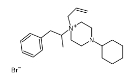 4-cyclohexyl-1-(1-phenylpropan-2-yl)-1-prop-2-enylpiperazin-1-ium,bromide结构式