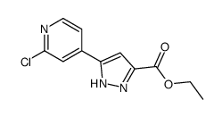 3-(2-氯吡啶-4-基)-1H-吡唑-5-羧酸乙酯结构式