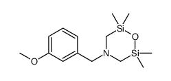 4-[(3-methoxyphenyl)methyl]-2,2,6,6-tetramethyl-1,4,2,6-oxazadisilinane Structure
