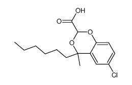 6-chloro-4-methyl-4-hexyl-[4H]-1,3-benzodioxin-2-carboxylic acid Structure