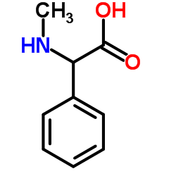 Benzeneacetic acid, a-(methylamino)- Structure