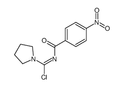 N-(4-nitrobenzoyl)pyrrolidine-1-carboximidoyl chloride Structure
