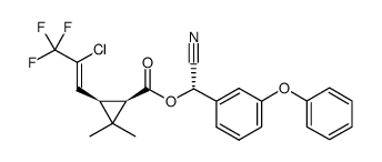 Cyclopropanecarboxylicacid, 3-[(1Z)-2-chloro-3,3,3-trifluoro-1-propen-1-yl]-2,2-dimethyl-,(S)-cyano(3-phenoxyphenyl)methyl ester, (1R,3R)- picture
