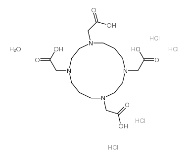 1,4,8,11-四氮杂环十四烷-1,4,8,11-四乙酸四盐酸盐四水合物结构式