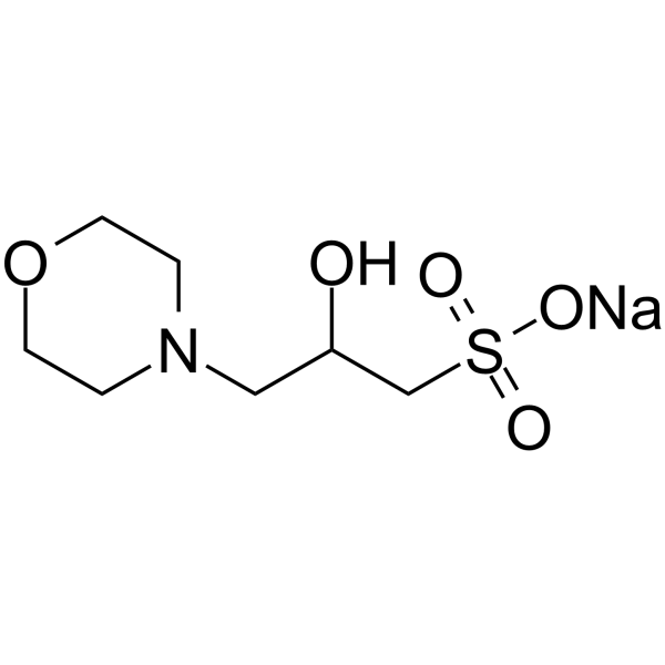 3-吗啉-2-羟基丙磺酸钠结构式