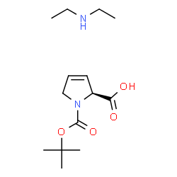 二乙胺-1-(叔丁氧羰基)-2,5-二氢-1H-吡咯-2-羧酸盐结构式