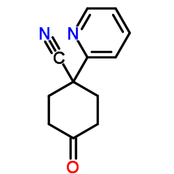 4-Oxo-1-(2-pyridinyl)cyclohexanecarbonitrile Structure