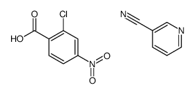 2-chloro-4-nitrobenzoic acid,pyridine-3-carbonitrile Structure