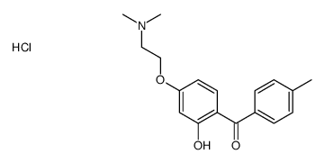 [4-[2-(dimethylamino)ethoxy]-2-hydroxyphenyl] (4-methylphenyl) ketone hydrochloride结构式