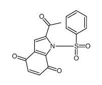 2-acetyl-1-(benzenesulfonyl)indole-4,7-dione Structure