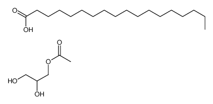 2,3-dihydroxypropyl acetate,octadecanoic acid Structure