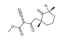 2-Diazo-4-((1R,3S)-1,3-dimethyl-2-methylene-cyclohexyl)-3-oxo-butyric acid methyl ester Structure
