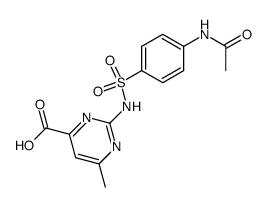 2-[(N-acetyl-sulfanilyl)-amino]-6-methyl-pyrimidine-4-carboxylic acid Structure