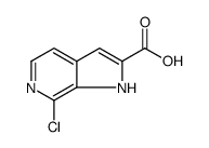 7-氯-1H-吡咯并[2,3-c]吡啶-2-羧酸结构式
