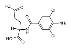 N-(3.5-dichloro-4-amino-benzoyl)-L-glutamic acid结构式