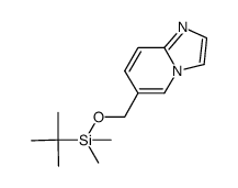 6-([t-butyl(dimethyl)silyl]oxymethyl)imidazo[1,2-a]pyridine结构式