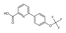 6-[4-(三氟甲氧基)苯基]吡啶-2-甲酸结构式