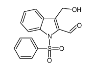 1-(benzenesulfonyl)-3-(hydroxymethyl)indole-2-carbaldehyde Structure
