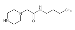 N-Butyl-2-piperazin-1-ylacetamide结构式