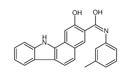 2-hydroxy-N-(3-methylphenyl)-11H-benzo[a]carbazole-3-carboxamide结构式