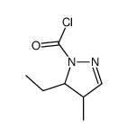 1H-Pyrazole-1-carbonyl chloride, 5-ethyl-4,5-dihydro-4-methyl- (9CI) Structure