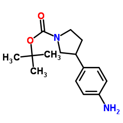 3-(4-氨基苯基)吡咯烷-1-羧酸叔丁酯结构式
