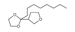 1,3-Dioxolane, 2-octyl-2-(tetrahydro-3-furanyl) Structure