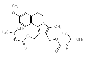 Carbamic acid,(1-methylethyl)-,(5,6-dihydro-8-methoxy-3-methylpyrrolo[2,1-a]isoquinoline-1,2-diyl)bis(methylene)ester (9CI)结构式