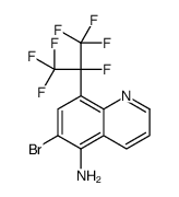 6-bromo-8-(1,1,1,2,3,3,3-heptafluoropropan-2-yl)quinolin-5-amine Structure