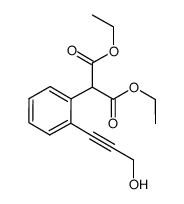 diethyl 2-(2-(3-hydroxyprop-1-ynyl)phenyl)malonate结构式