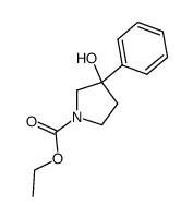 ethyl 3-hydroxy-3-phenyl-1-pyrrolidinecarboxylate结构式