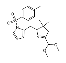 1-(dimethoxymethyl)-2,3,4,5-tetrahydro-3,3-dimethyl-N11-p-tosyldipyrrin Structure