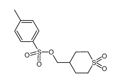 (1,1-二氧代四氢噻喃-4-基)甲基-4-甲基苯磺酸酯结构式