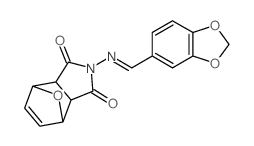 4,7-Epoxy-1H-isoindole-1,3(2H)-dione,2-[(1,3-benzodioxol-5-ylmethylene)amino]-3a,4,7,7a-tetrahydro-结构式