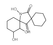 12,13,14-trihydroxy-14-azadispiro[5.1.58.26]pentadecane-7,15-dione结构式
