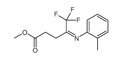 methyl 5,5,5-trifluoro-4-(2-methylphenyl)iminopentanoate Structure