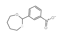 2-(3-nitrophenyl)-1,3-oxathiepane结构式