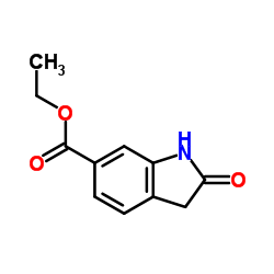 2-吲哚酮-6-甲酸乙酯结构式