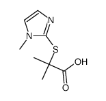 2-methyl-2-(1-methylimidazol-2-yl)sulfanylpropanoic acid结构式