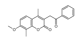 7-methoxy-4,8-dimethyl-3-(benzoylmethyl)-2H-chromen-2-one结构式