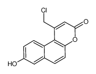 1-(chloromethyl)-9-hydroxy-3H-benzo[f]chromen-3-one结构式