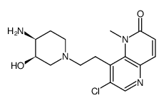 8-{2-[(3R,4S)-4-amino-3-hydroxy-1-piperidinyl]ethyl}-7-chloro-1-methyl-1,5-naphthyridin-2(1H)-one Structure