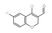 4-氯-6-氟-2H-苯并吡喃-3-甲醛结构式