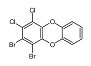 1,2-dibromo-3,4-dichlorodibenzo-p-dioxin Structure