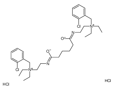 (2-chlorophenyl)methyl-[2-[5-[2-[(2-chlorophenyl)methyl-diethyl-ammonio]ethylcarbamoyl]pentanoylamino]ethyl]-diethyl-azanium dichloride结构式